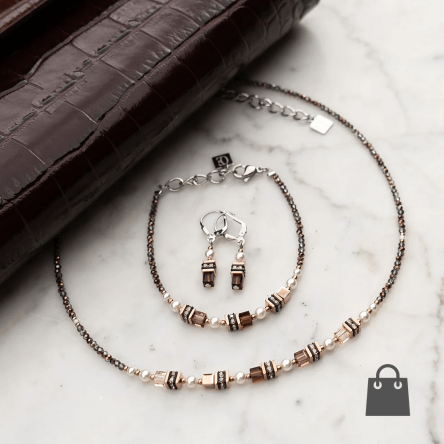 Coeur de Lion Mini cubes mocha mousse ékszer szett