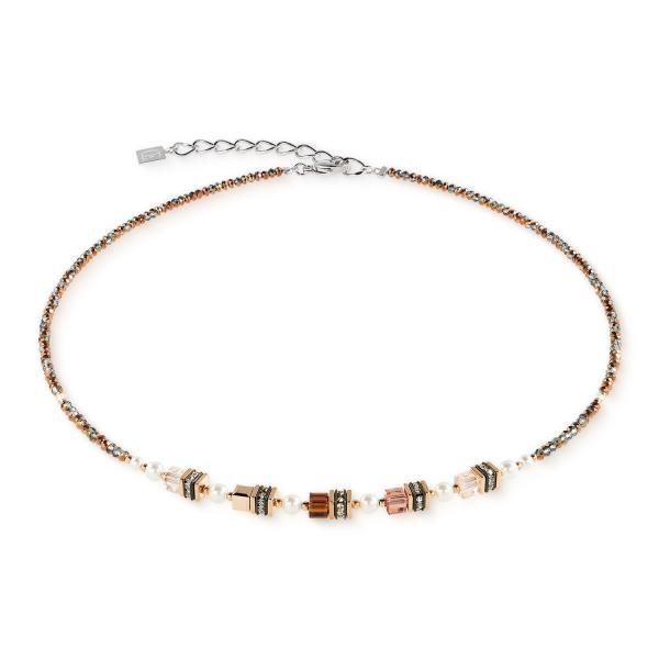 Coeur de Lion Mini cubes mocha mousse nyaklánc 4567/10-1100