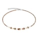 Coeur de Lion Mini cubes mocha mousse nyaklánc 4567/10-1100