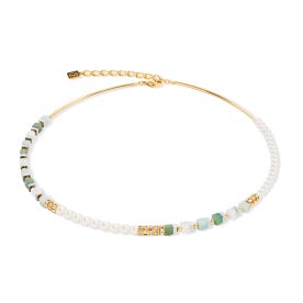 Coeur de Lion Precious fusion offset arany-zöld nyaklánc 4354/10-0500