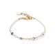 Coeur de Lion Princess Pearls arany színű fehér szürke karkötő 6022/30-1218