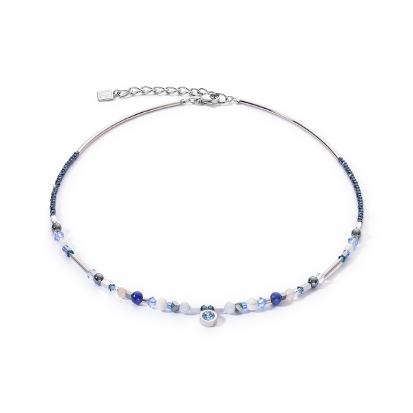 Coeur de Lion Sparkling ezüst kék nyaklánc ásványokkal 4543/10-0700