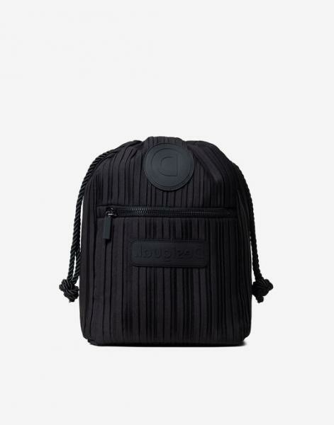 Desigual Back pack pleats black hátizsák 20SQXW17