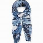 Desigual Denim kék sál 23WAWA12