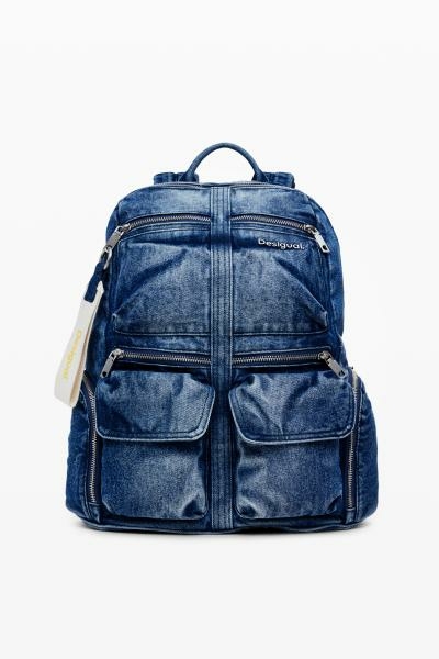 Desigual Denim medium wash farmer hátizsák 24WAKD01
