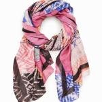 Desigual Dinamita rectangle kockás színes sál 23WAWA03
