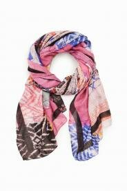 Desigual Dinamita rectangle kockás színes sál 23WAWA03