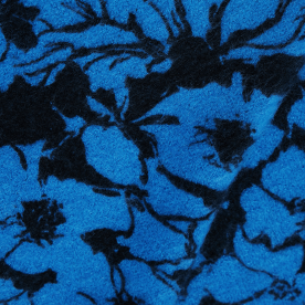 Desigual Duotone flower kék fekete sál 24WAIA23