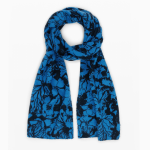 Desigual Duotone flower kék fekete sál 24WAIA23