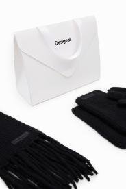 Desigual Fekete sál és kesztyű szett 24WAOA07-2000