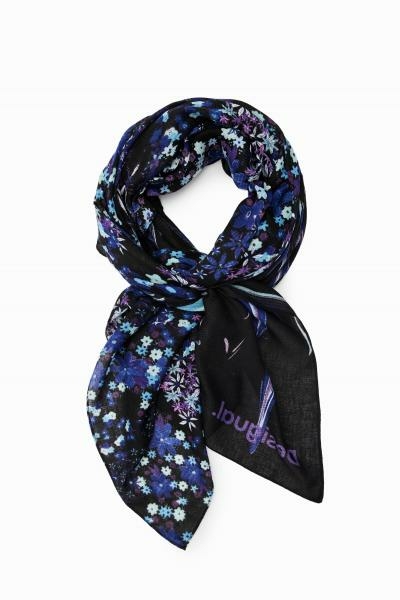 Desigual Flor rectangle virágmintás sál  23WAWA05