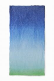 Desigual Flow színátmenetes pliszírozott kék sál 24SAWA30/5020