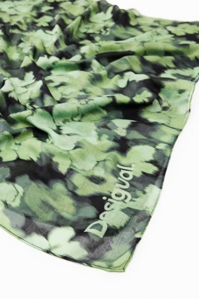 Desigual Flower camo zöld sál 23WAWA29