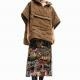 Desigual Lisboa hímzett khaki poncsó 23WAIA09