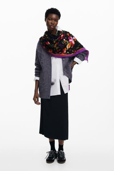 Desigual Mixed flowers lila sál 24WAWA21