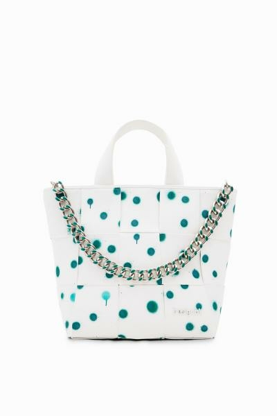 Desigual New splatter valdivia zöld fehér táska 24SAXP60