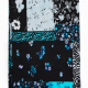 Desigual Patchwork virágos kék sál 24SAWA02