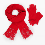 Desigual Piros sál és kesztyű szett 24WAOA07-3000