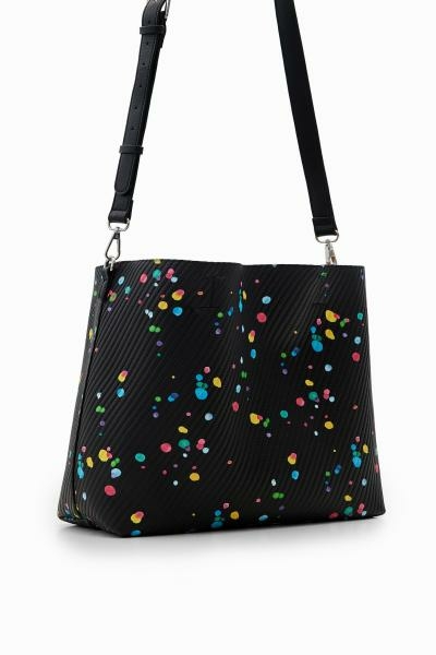 Desigual Pravia reversible fekete pöttyös kifordítható táska 23WAXP51