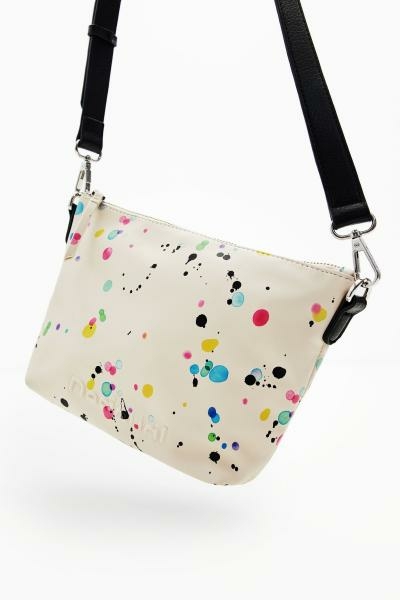 Desigual Pravia reversible fekete pöttyös kifordítható táska 23WAXP51