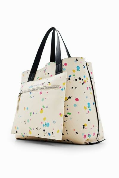 Desigual Pravia reversible fekete pöttyös kifordítható táska 23WAXP51