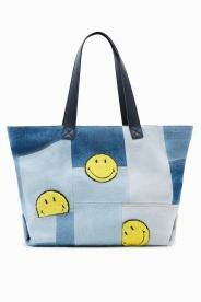 Desigual Smiley denim patch namibia táska 23SAXD03