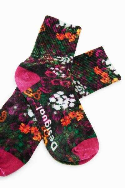 Desigual Sock flowers színes zokni 22WALA11