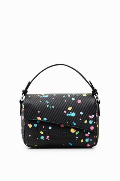 Desigual Splatter phuket pöttyös fekete táska  23WAXP72