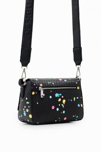 Desigual Splatter phuket pöttyös fekete táska  23WAXP72