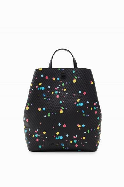 Desigual Splatter sumy pöttyös fekete hátizsák 23WAKP11