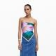 Desigual Surrealist nature carre színes kendő 24WAWA18