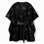 Desigual Threadflor milan fekete poncsó övvel 23WAIA02