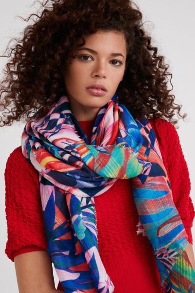 Desigual Virtual pink rectangle sál 22SAWA37