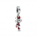 Disney korcsolyázó Minnie egér függő ezüst charm