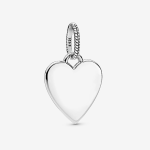 Gravírozható szív ezüst medál