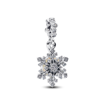 Hópehely dupla függő ezüst charm