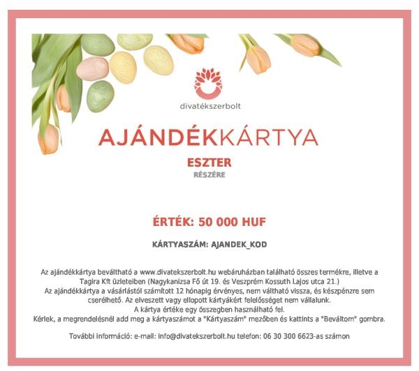 Húsvét ajándékkártya