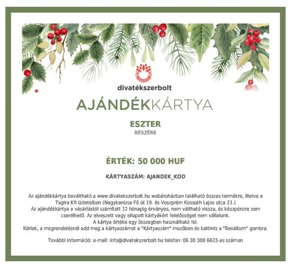 Karácsonyi ajándékkártya