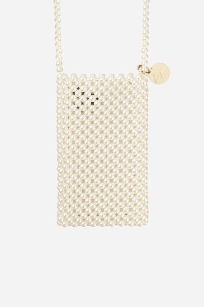 La Coque Ella fehér gyöngyös telefon táska LE312584