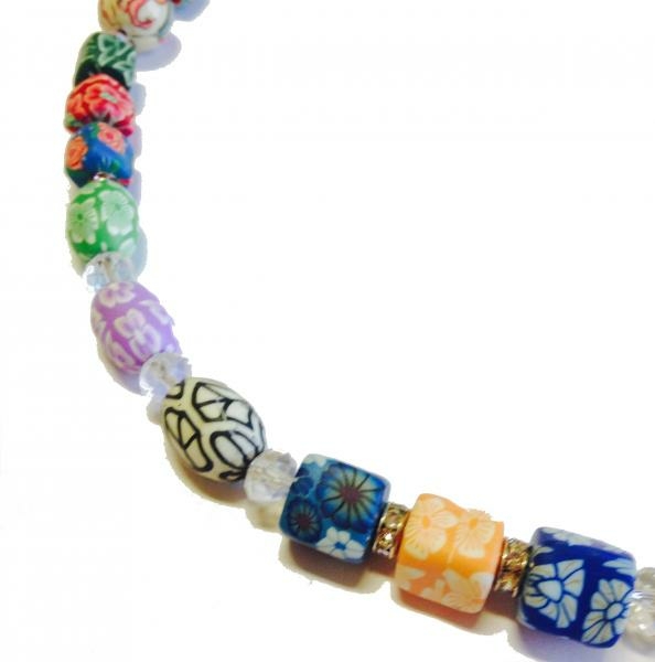 MysticStones Műgyanta papírmasé üveg nyaklánc 313