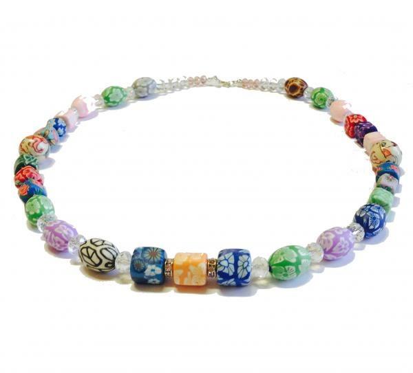 MysticStones Műgyanta papírmasé üveg nyaklánc 313
