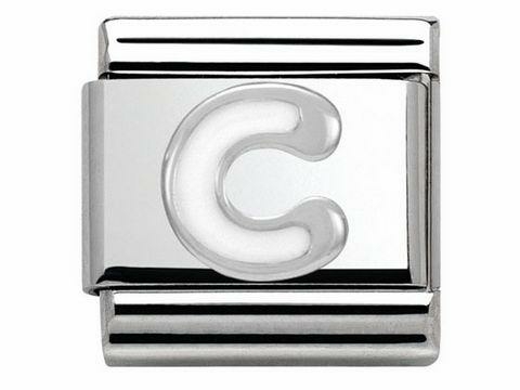 Nomination C betű ezüst charm tűzzománccal 330205-03