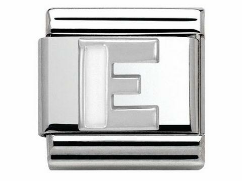 Nomination E betű ezüst charm tűzzománccal 330205-05