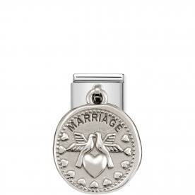 Nomination Ezüst színű charm függő házasság érmével 331804-09