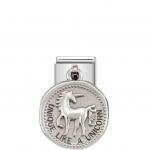 Nomination Ezüst unikornis függő charm  331804-01
