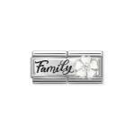 Nomination Family dupla ezüst charm fehér virággal 330734-17
