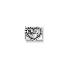 Nomination Family pöttyös szívben ezüst charm 330101-84