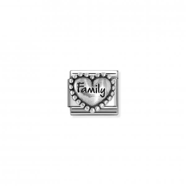 Nomination Family pöttyös szívben ezüst charm 330101-84