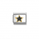 Nomination Fekete glitter csillag arany foglalatban charm 030220-20