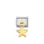 Nomination Függő arany csillag charm 031800-05